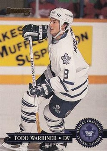 #85 Todd Warriner - Toronto Maple Leafs - 1995-96 Donruss Hockey
