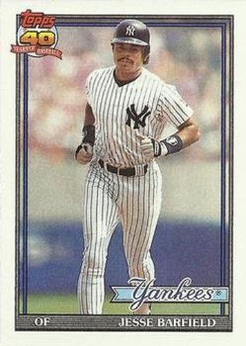 #85 Jesse Barfield - New York Yankees - 1991 Topps Baseball