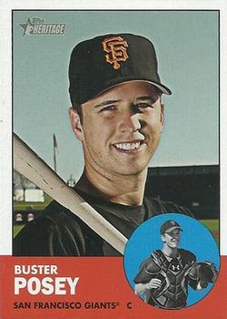 #85b Buster Posey - San Francisco Giants - 2012 Topps Heritage Baseball