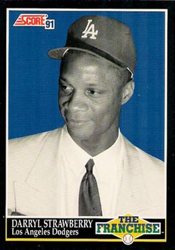 #864 Darryl Strawberry - Los Angeles Dodgers - 1991 Score Baseball