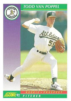 #865 Todd Van Poppel - Oakland Athletics - 1992 Score Baseball