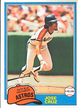 #105 Jose Cruz - Houston Astros - 1981 O-Pee-Chee Baseball