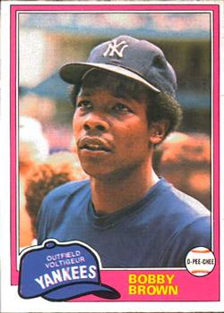 #107 Bobby Brown - New York Yankees - 1981 O-Pee-Chee Baseball