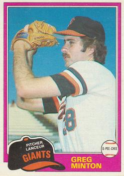 #111 Greg Minton - San Francisco Giants - 1981 O-Pee-Chee Baseball