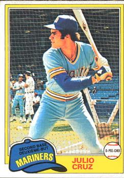 #121 Julio Cruz - Seattle Mariners - 1981 O-Pee-Chee Baseball
