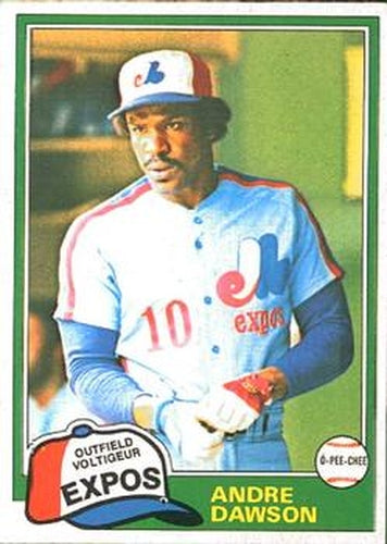 #125 Andre Dawson - Montreal Expos - 1981 O-Pee-Chee Baseball