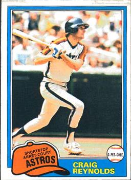#12 Craig Reynolds - Houston Astros - 1981 O-Pee-Chee Baseball