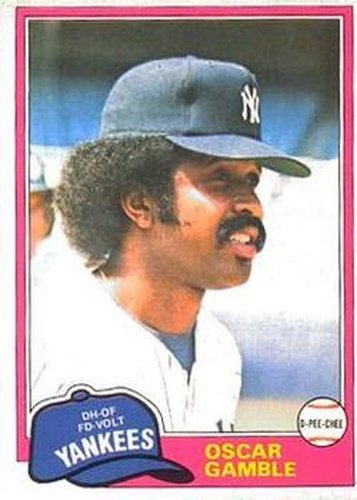 #139 Oscar Gamble - New York Yankees - 1981 O-Pee-Chee Baseball