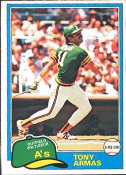 #151 Tony Armas - Oakland Athletics - 1981 O-Pee-Chee Baseball