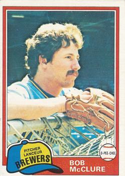 #156 Bob McClure - Milwaukee Brewers - 1981 O-Pee-Chee Baseball