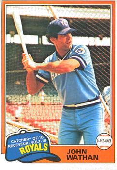 #157 John Wathan - Kansas City Royals - 1981 O-Pee-Chee Baseball