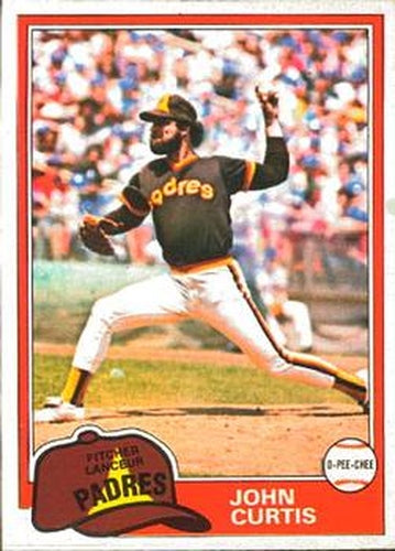 #158 John Curtis - San Diego Padres - 1981 O-Pee-Chee Baseball