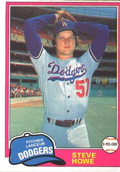 #159 Steve Howe - Los Angeles Dodgers - 1981 O-Pee-Chee Baseball