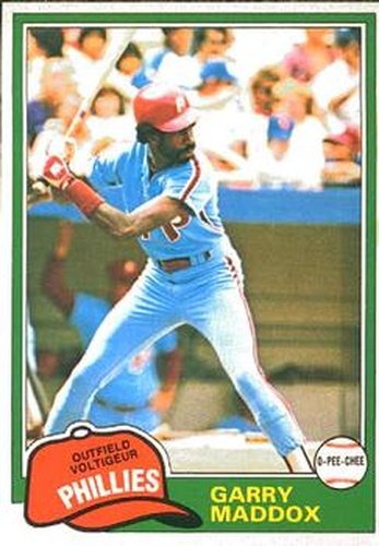 #160 Garry Maddox - Philadelphia Phillies - 1981 O-Pee-Chee Baseball