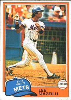 #167 Lee Mazzilli - New York Mets - 1981 O-Pee-Chee Baseball
