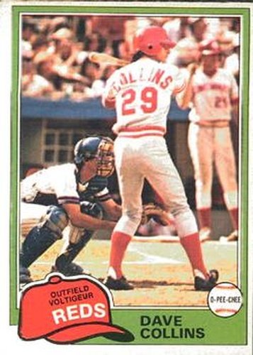 #175 Dave Collins - Cincinnati Reds - 1981 O-Pee-Chee Baseball