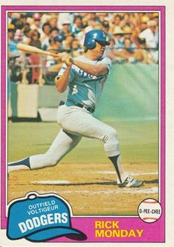 #177 Rick Monday - Los Angeles Dodgers - 1981 O-Pee-Chee Baseball