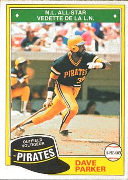 #178 Dave Parker - Pittsburgh Pirates - 1981 O-Pee-Chee Baseball