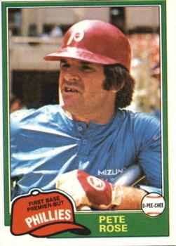 #180 Pete Rose - Philadelphia Phillies - 1981 O-Pee-Chee Baseball