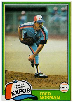 #183 Fred Norman - Montreal Expos - 1981 O-Pee-Chee Baseball