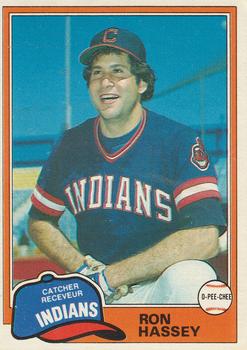 #187 Ron Hassey - Cleveland Indians - 1981 O-Pee-Chee Baseball