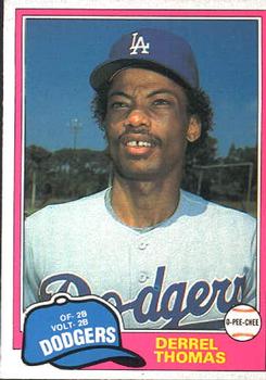 #211 Derrel Thomas - Los Angeles Dodgers - 1981 O-Pee-Chee Baseball
