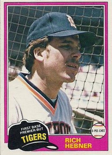 #217 Rich Hebner - Detroit Tigers - 1981 O-Pee-Chee Baseball