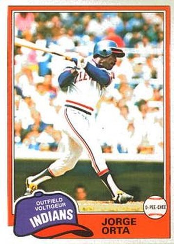 #222 Jorge Orta - Cleveland Indians - 1981 O-Pee-Chee Baseball