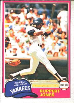 #225 Ruppert Jones - New York Yankees - 1981 O-Pee-Chee Baseball