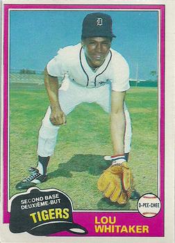 #234 Lou Whitaker - Detroit Tigers - 1981 O-Pee-Chee Baseball