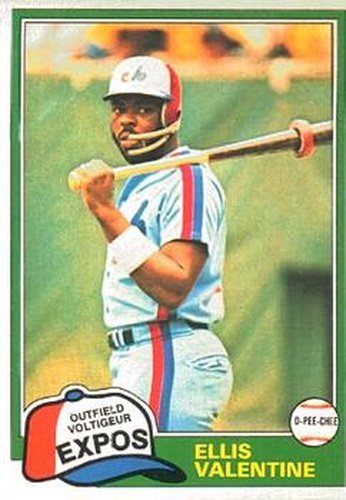 #244 Ellis Valentine - Montreal Expos - 1981 O-Pee-Chee Baseball