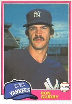#250 Ron Guidry - New York Yankees - 1981 O-Pee-Chee Baseball