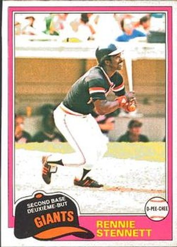 #257 Rennie Stennett - San Francisco Giants - 1981 O-Pee-Chee Baseball