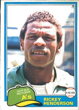 #261 Rickey Henderson - Oakland Athletics - 1981 O-Pee-Chee Baseball