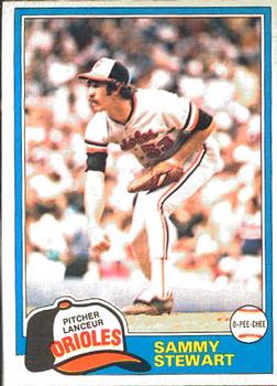 #262 Sammy Stewart - Baltimore Orioles - 1981 O-Pee-Chee Baseball