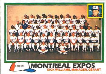 #268 Montreal Expos / Dick Williams - Montreal Expos - 1981 O-Pee-Chee Baseball