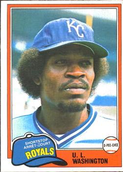 #26 U.L. Washington - Kansas City Royals - 1981 O-Pee-Chee Baseball
