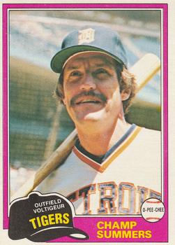 #27 Champ Summers - Detroit Tigers - 1981 O-Pee-Chee Baseball