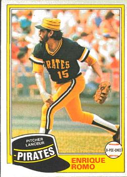 #28 Enrique Romo - Pittsburgh Pirates - 1981 O-Pee-Chee Baseball