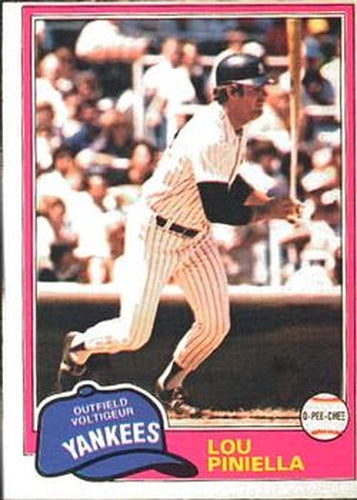 #306 Lou Piniella - New York Yankees - 1981 O-Pee-Chee Baseball