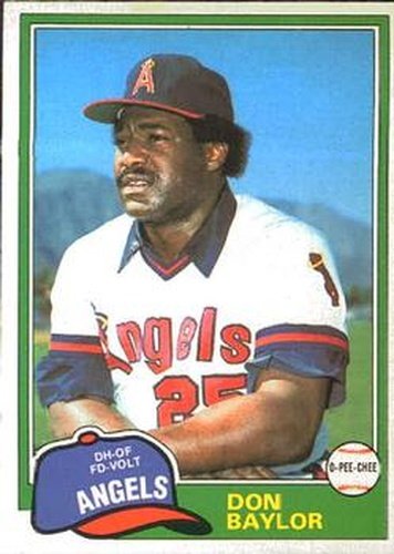 #309 Don Baylor - California Angels - 1981 O-Pee-Chee Baseball