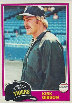 #315 Kirk Gibson - Detroit Tigers - 1981 O-Pee-Chee Baseball