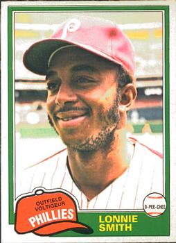 #317 Lonnie Smith - Philadelphia Phillies - 1981 O-Pee-Chee Baseball