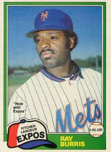 #323 Ray Burris - Montreal Expos - 1981 O-Pee-Chee Baseball