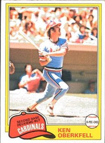 #32 Ken Oberkfell - St. Louis Cardinals - 1981 O-Pee-Chee Baseball