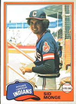 #333 Sid Monge - Cleveland Indians - 1981 O-Pee-Chee Baseball