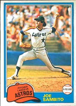 #334 Joe Sambito - Houston Astros - 1981 O-Pee-Chee Baseball