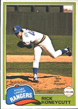 #33 Rick Honeycutt - Texas Rangers - 1981 O-Pee-Chee Baseball
