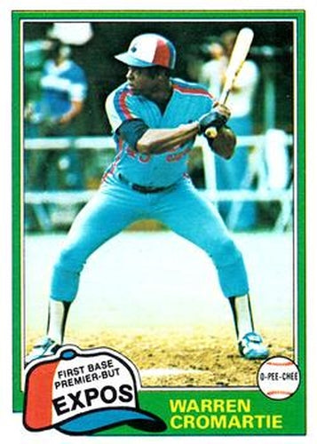 #345 Warren Cromartie - Montreal Expos - 1981 O-Pee-Chee Baseball
