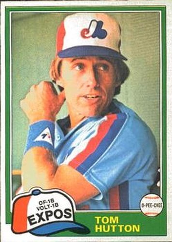 #374 Tom Hutton - Montreal Expos - 1981 O-Pee-Chee Baseball